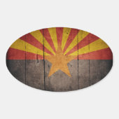 Rugged Arizona Flag Ovaler Aufkleber (Vorderseite)