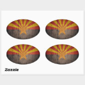 Rugged Arizona Flag Ovaler Aufkleber (Blatt)