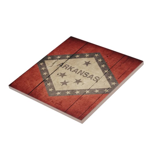 Rugged Arkansas Flag Fliese (Seite)