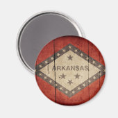 Rugged Arkansas Flag Magnet (Vorderseite/Rückseite)