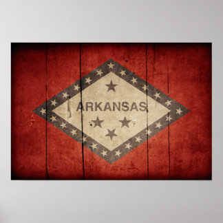 Rugged Arkansas Flag Poster