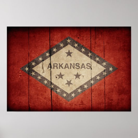 Rugged Arkansas Flag Poster (Vorne)