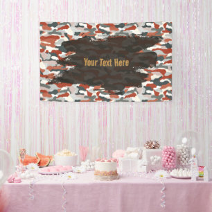 Rugged Autumn Camouflage Personalisiert Banner