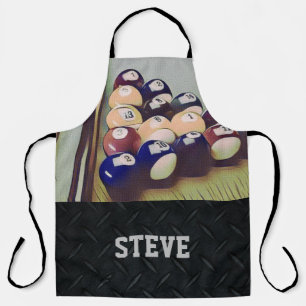 Rugged Billard Name Cool Men's Sports Hobby Schürze