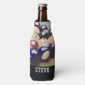 Rugged Billiards Name Beer Cooler Flaschenkühler (Flaschenvorderseite)