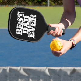 Rugged Black Best Vater je Typografie Pickleball Schläger