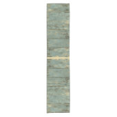 Rugged Blue Planks Lumber Kurzer Tischläufer (Vorderseite)