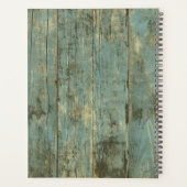 Rugged Blue Planks Planner Notebook Planer (Rückseite)