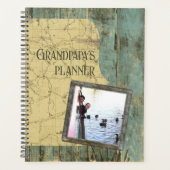 Rugged Blue Planks Planner Notebook Planer (Vorderseite)
