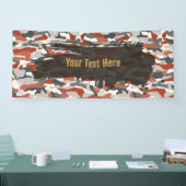 Rugged Brown Camouflage Long Banner (Messe)