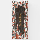 Rugged Brown Camouflage Long Banner (Vertikal)