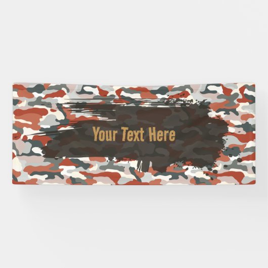 Rugged Brown Camouflage Long Banner (Horizontal)