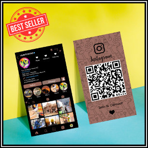 Rugged Brown Construction Instagram QR Visitenkarte