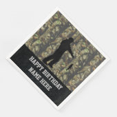 Rugged Camouflage Fishing Birthday Napkins Serviette (Ecke)