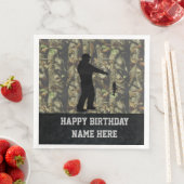 Rugged Camouflage Fishing Birthday Napkins Serviette (Beispiel)