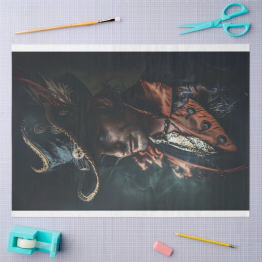 Rugged Captain Charisma Pirate Decoupage Seidenpapier (Basteln)