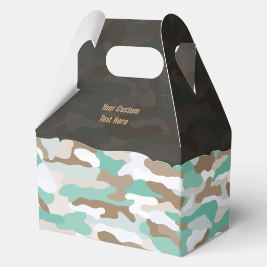 Rugged Coast Camouflage Personalisiert Gefälligkei Geschenkschachtel (Rückseite)
