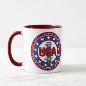 Rugged Cross USA 1776-2026 Tasse (Links)