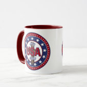Rugged Cross USA 1776-2026 Tasse (Vorderseite Links)