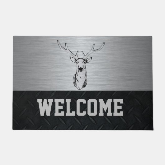 Rugged Deer Welcome Mat for Men Fußmatte (Vorderseite)