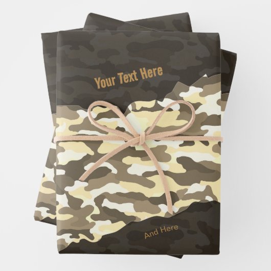Rugged Desert Camouflage Personalisiert Geschenkpapier Set (Beispiel)