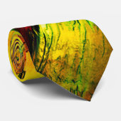 Rugged farbig von rot bis gelb, ein wenig grün krawatte (Gerollt)