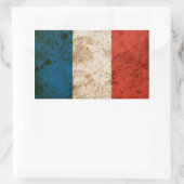 Rugged French Flag Rechteckiger Aufkleber (Tasche)