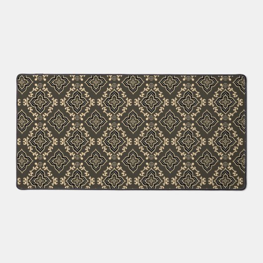 Rugged Gaming Brown Geometric Pattern Schreibtischunterlage (Vorderseite)