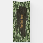 Rugged Green Camouflage Long Banner (Vertikal)
