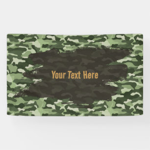 Rugged Green Camouflage Personalisiert Banner