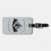 Rugged Hiking Blue Gray Topography Wilderness Gepäckanhänger (Vorderseite horizontal)