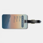 Rugged Hiking Blue Gray Topography Wilderness Gepäckanhänger (Rückseite horizontal)