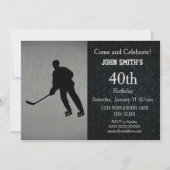 Rugged Hockey Geburtstagsfeier Einladungen (Vorderseite)