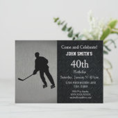 Rugged Hockey Geburtstagsfeier Einladungen (Stehend Vorderseite)