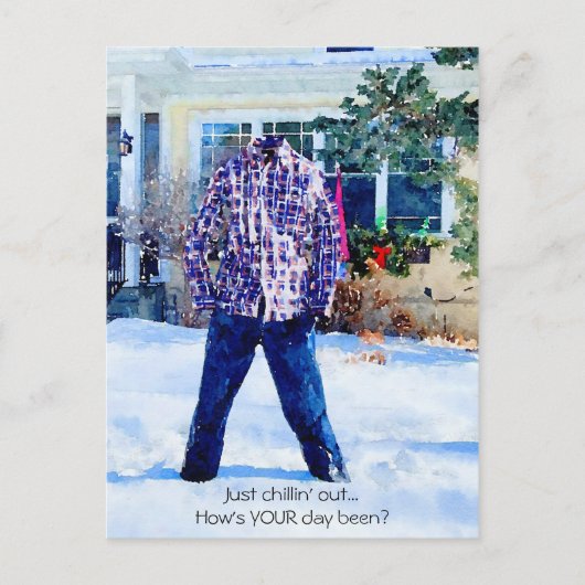 Rugged just chilling out Frozen Pants Outfit Postkarte (Vorderseite)