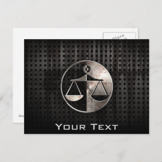 Rugged Justice Scales Postkarte (Vorne/Hinten)