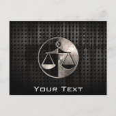 Rugged Justice Scales Postkarte (Vorderseite)