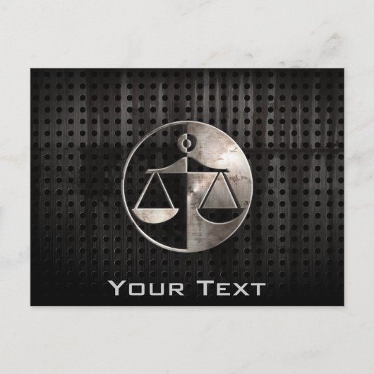 Rugged Justice Scales Postkarte (Vorderseite)