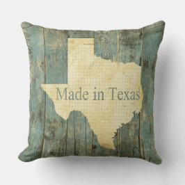 Rugged Made in Texas Blue Throw Kissen