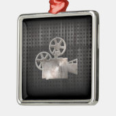 Rugged Movie Camera Silbernes Ornament (Links)