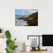 Rugged Ocean Coast Isaiah 41:10 Print Poster (Heimbüro)