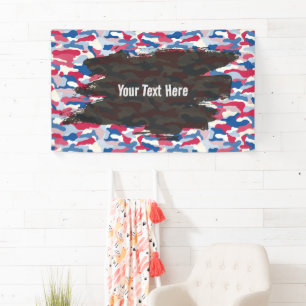 Rugged Patriotic Camouflage Personalisiert Banner