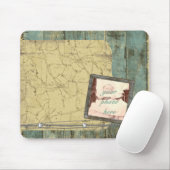Rugged Planks Map Mousepad Mouse Pad (Mit Mouse)