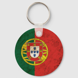 Rugged Portugiesische Flagge Schlüsselanhänger
