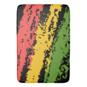 Rugged Rasta Stripes Design Bath Mat Badematte (Vorderseite Vertikal)