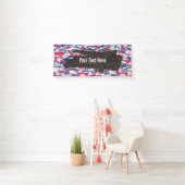 Rugged Red White & Blue Camouflage Long Banner (Insitu)