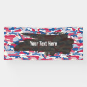 Rugged Red White & Blue Camouflage Long Banner (Horizontal)