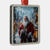 Rugged Santa Ornament Aus Metall (Rechts)
