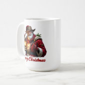 Rugged Santa's Christmas Lantern Kaffeetasse (Vorderseite Links)