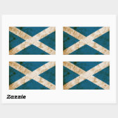 Rugged Scottish Flag Rechteckiger Aufkleber (Blatt)